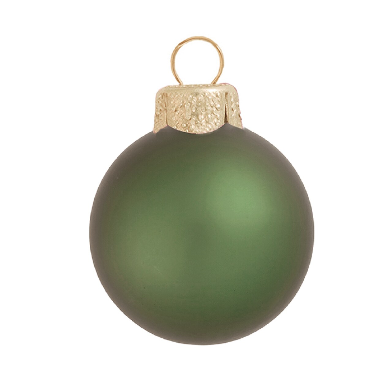 Whitehurst 40ct Shale Green Matte Glass Ball Christmas Ornaments 1.25" (30mm)